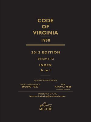 cover image of Code of Virginia